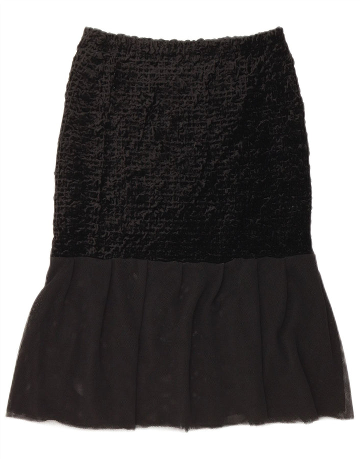 Gonna a tulipano vintage da donna W28 media nera
