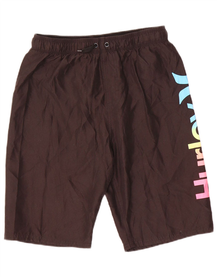 Hurley Boys Graphic Swimming Shorts 13-14 Years XL Brown Polyester