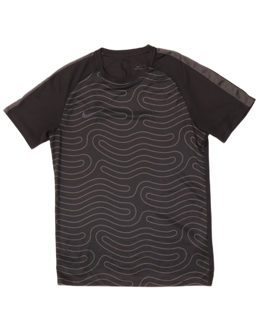 Nike Mens Dri Fit T-Shirt Top Medium Black Geometric Polyester