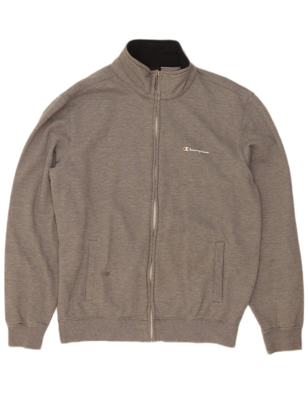 Champion Veste de survêtement pour femme UK 16 Large Gris Moucheté Coton