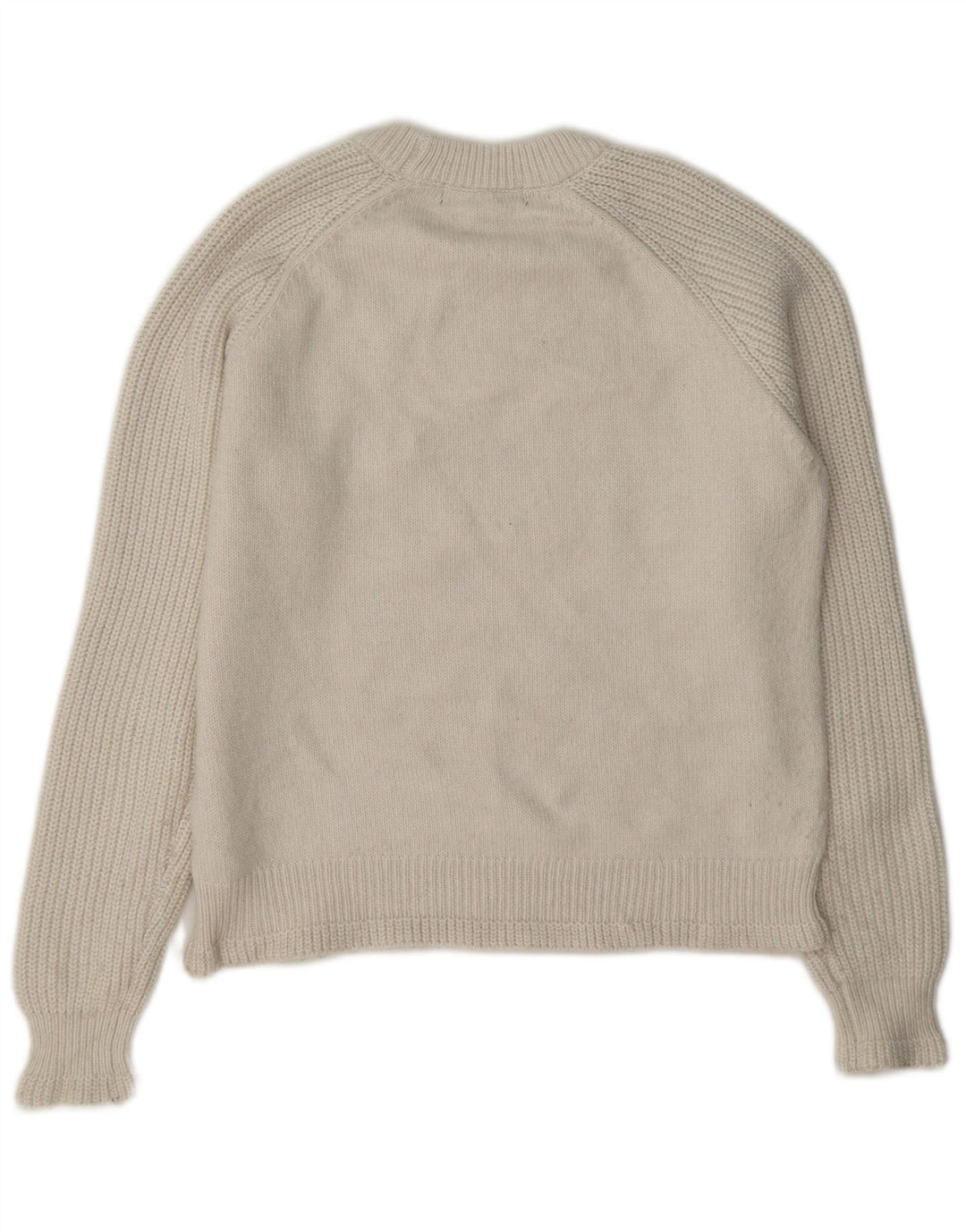 Maglione maglione girocollo oversize da donna Marks & Spencer UK 10 piccolo bianco