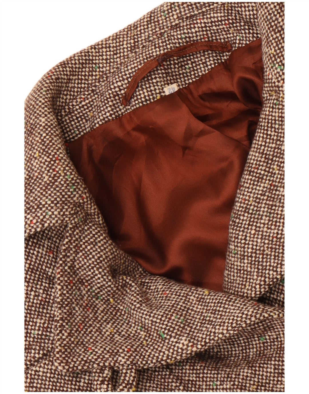 Vintage overfrakke til kvinder IT 42 Medium Brun Flecked
