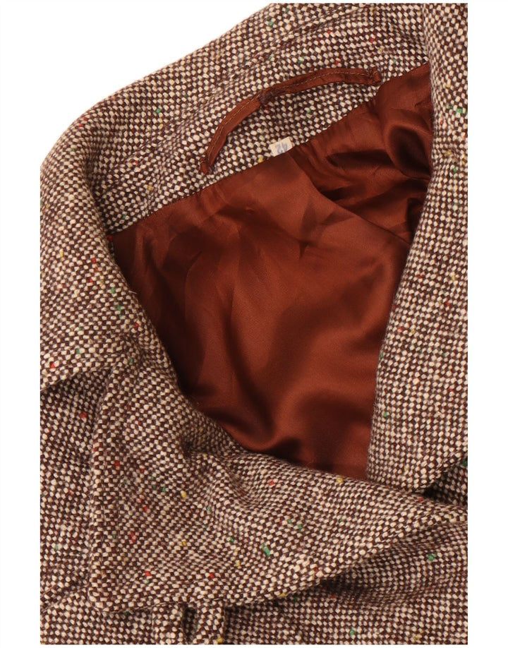 Vintage overfrakke til kvinder IT 42 Medium Brun Flecked