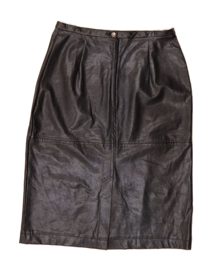 VINTAGE Womens Leather Skirt W30 Medium Black Vintage Vintage and Second-Hand Vintage from Messina Hembry 