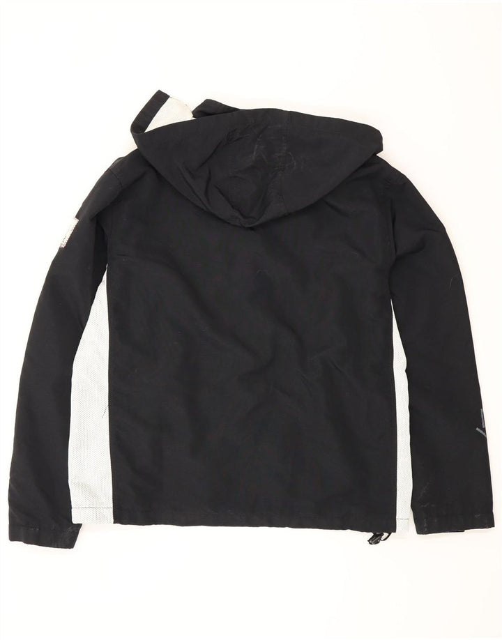 Murphy & Nye Mens Graphic Hooded Rain Jacket UK 36 Small Black Colourblock