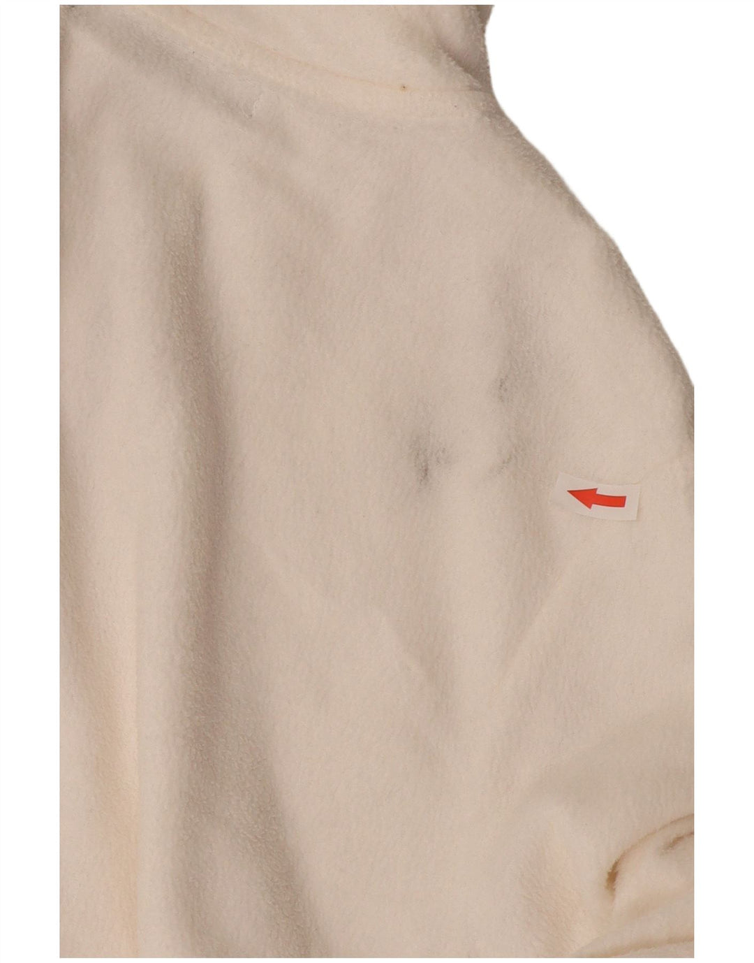 Giacca in pile da donna Marks & Spencer UK 12 poliestere bianco sporco medio