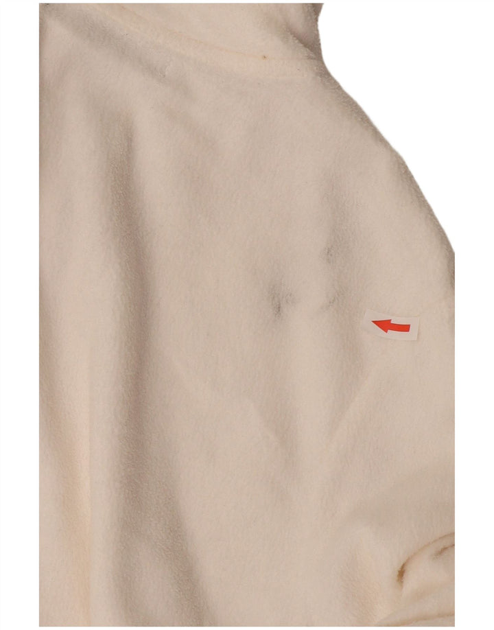 Giacca in pile da donna Marks & Spencer UK 12 poliestere bianco sporco medio