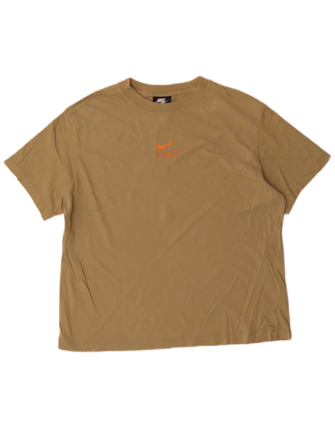Nike Mens Graphic T-Shirt Top Small Khaki Cotton