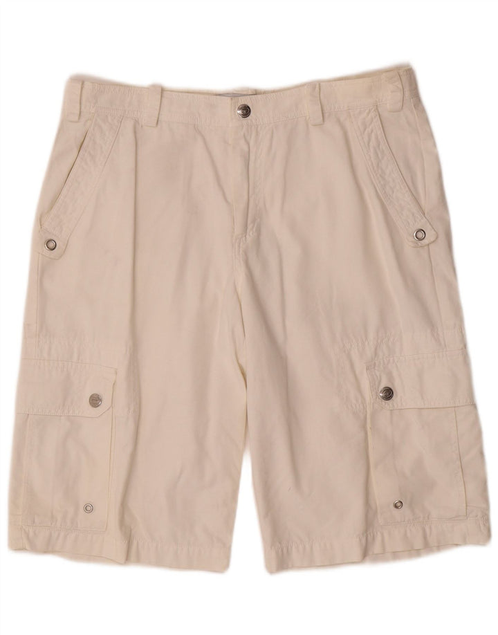 Sergio Tacchini Mens Cargo Shorts W32 Medium White