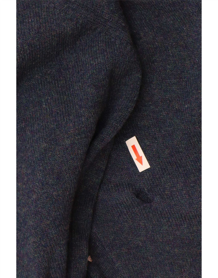 Marks & Spencer Mens Crew Neck Jumper Sweater Medium Blue Lambswool