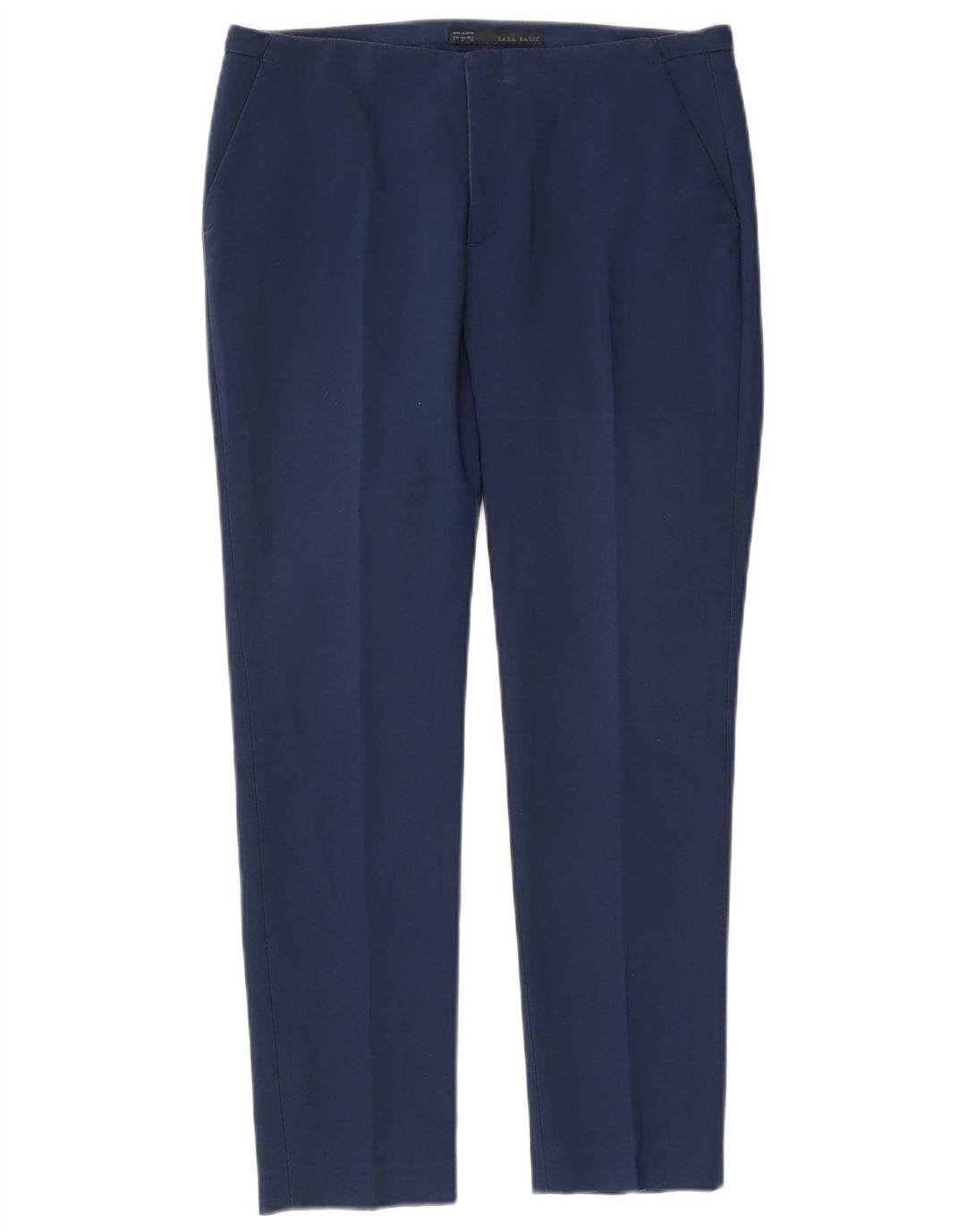 Zara Womens Slim Chino Trousers Large W30 L27 Blue