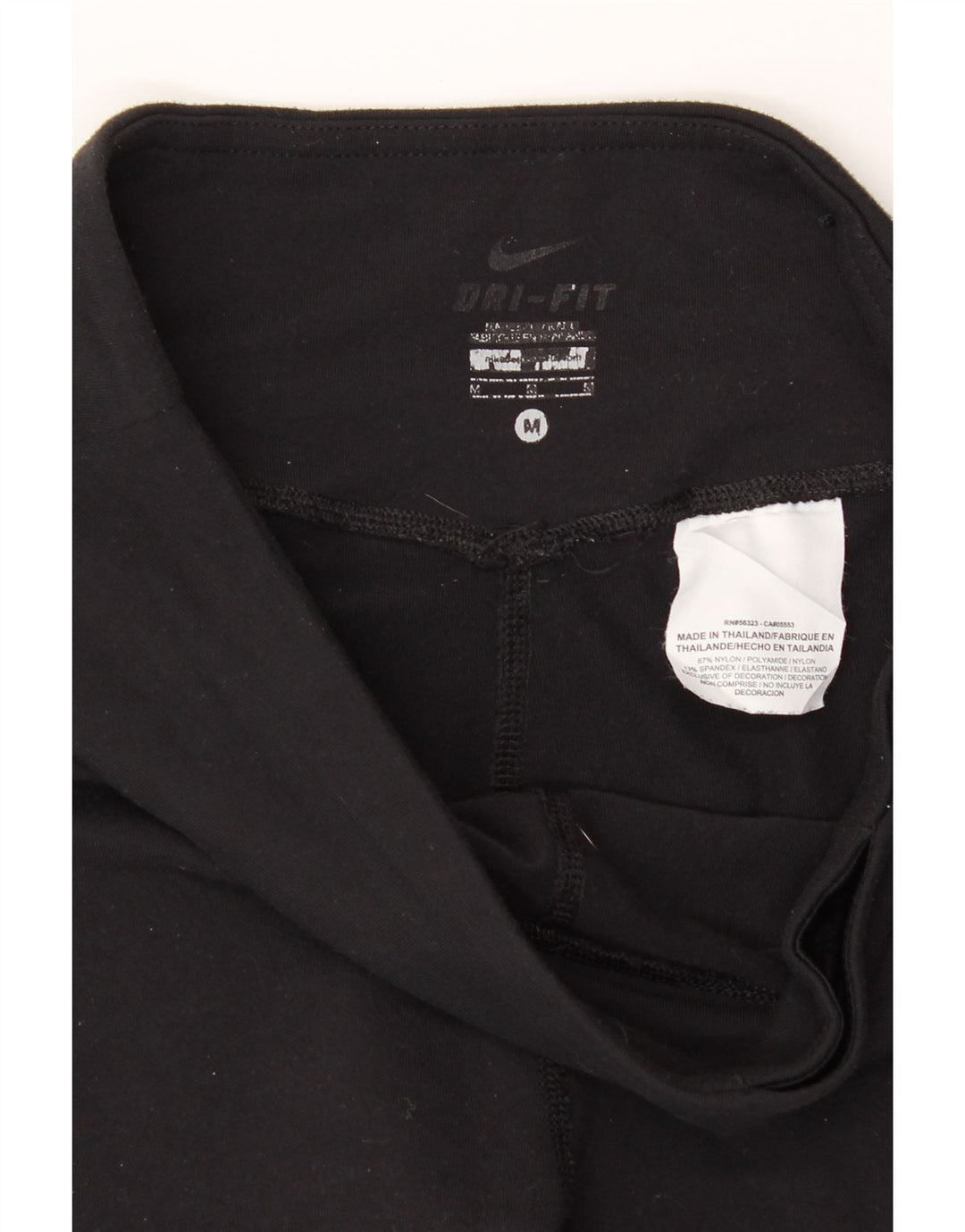 NIKE Womens Dri Fit Capri Leggings UK 12 Medium  Black Nylon Vintage Nike and Second-Hand Nike from Messina Hembry 