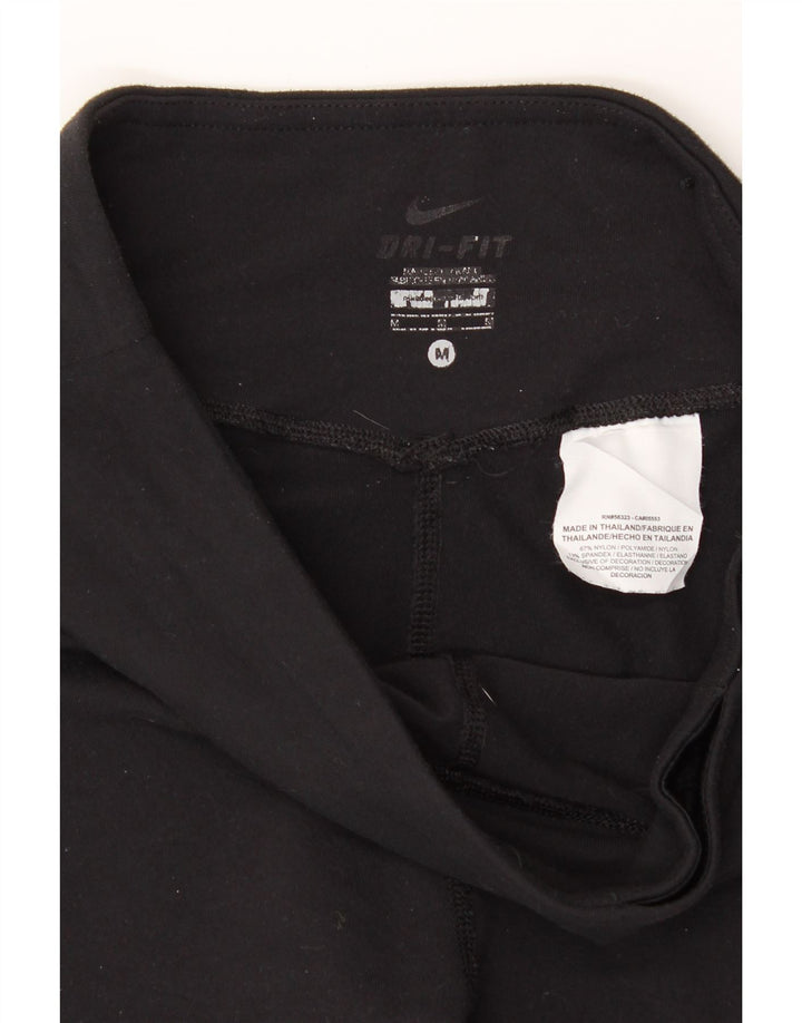 NIKE Womens Dri Fit Capri Leggings UK 12 Medium  Black Nylon Vintage Nike and Second-Hand Nike from Messina Hembry 