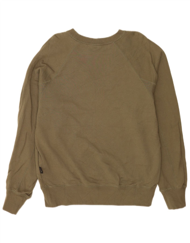 Nike Mens Graphic Sweatshirt Jumper Large Khaki Cotton