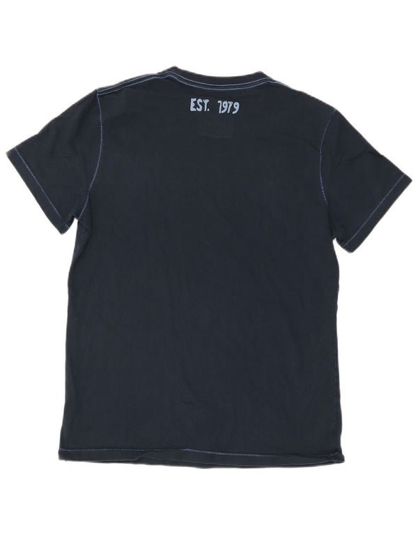 T-shirt grafica da uomo Think Pink Top XL in cotone blu navy