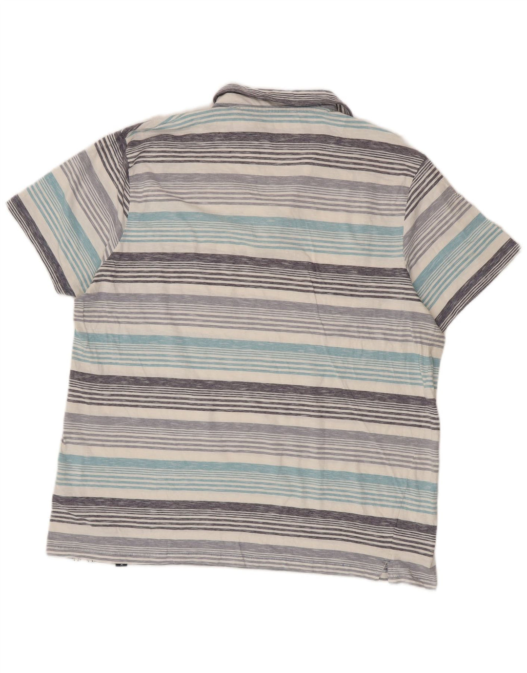 Weird Fish Mens Polo Shirt 2XL Blue Striped Cotton