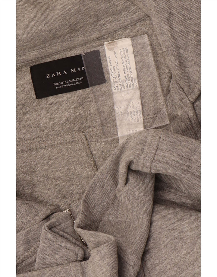 Veste De Survêtement Zara Homme Gris Moyen Moucheté Coton