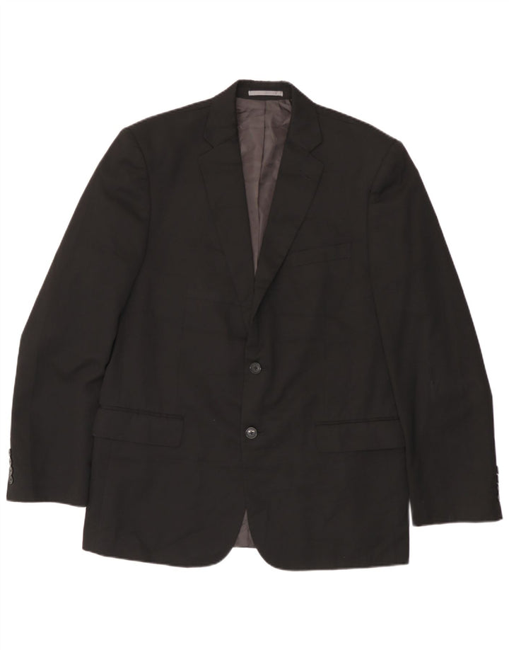 Marks & Spencer Chaqueta tipo blazer larga con 2 botones para hombre UK 42 Large Black