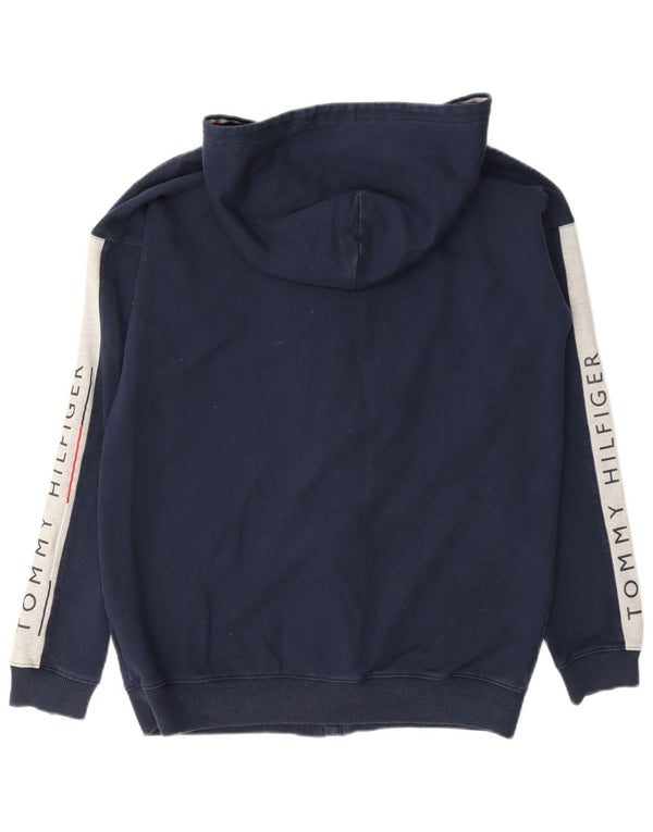 Tommy Hilfiger Pull à capuche zippé garçon 15-16 ans Bleu marine Colourblock