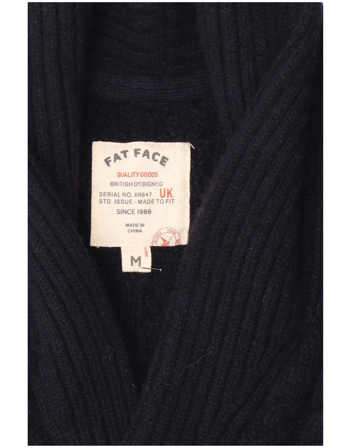 Fat Face Mens Cardigan Sweater Medium Navy Blue Wool