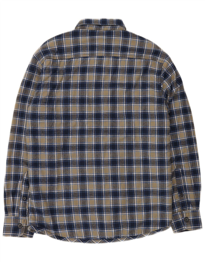 CAMARGUE Mens Lumberjack Flannel Shirt Medium Navy Blue Check Cotton