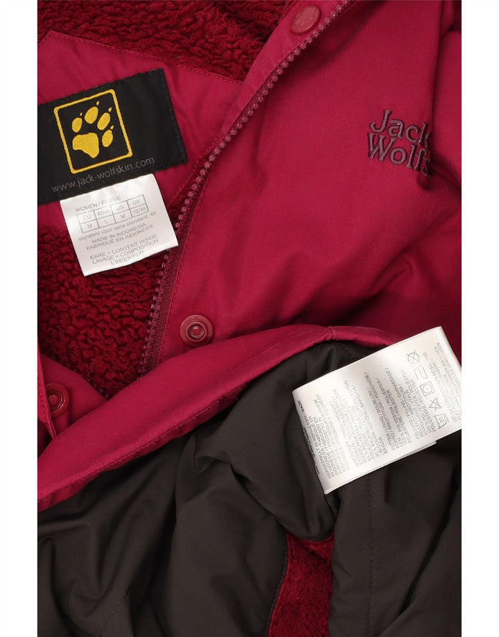 JACK WOLFSKIN Womens Hooded Windbreaker Jacket UK 12/14 Medium Pink