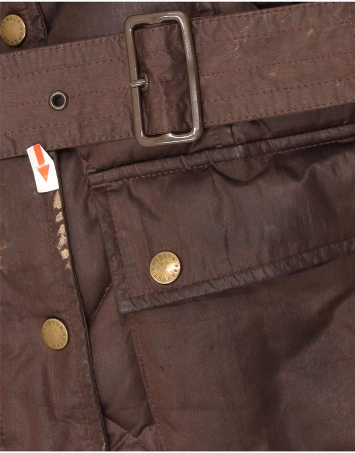 Женская стеганая куртка Barbour UK 12, средний коричневый полиэстер