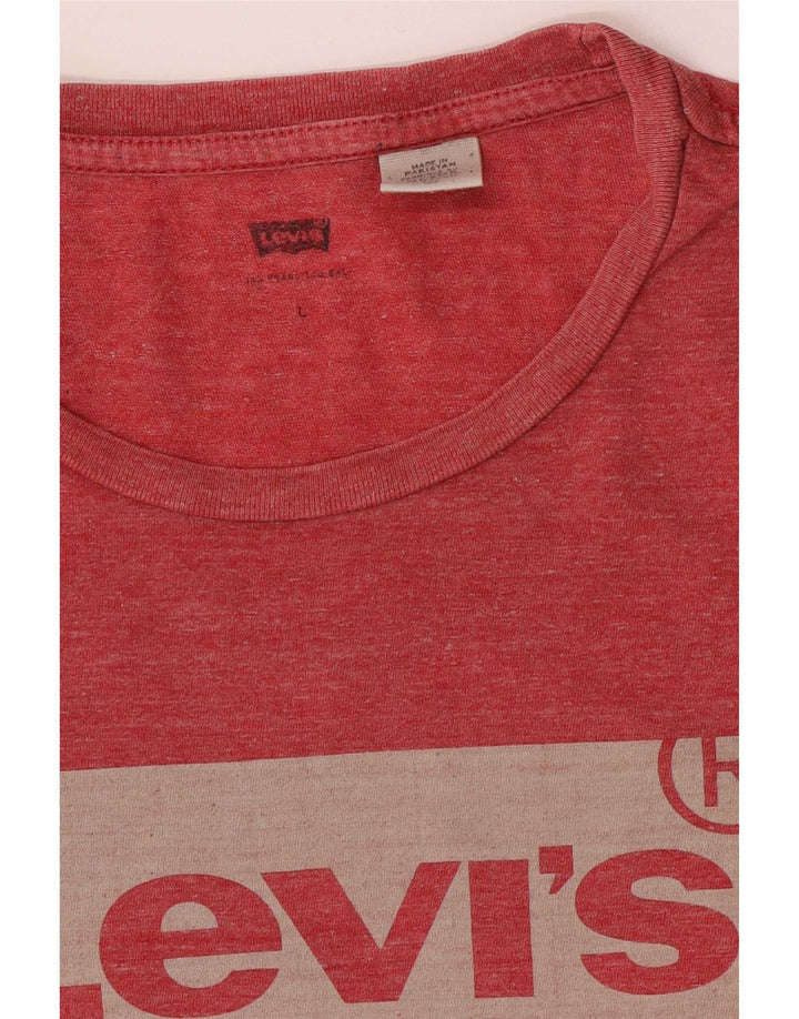 Levi's Tee-Shirt Graphique Homme Large Rouge Moucheté