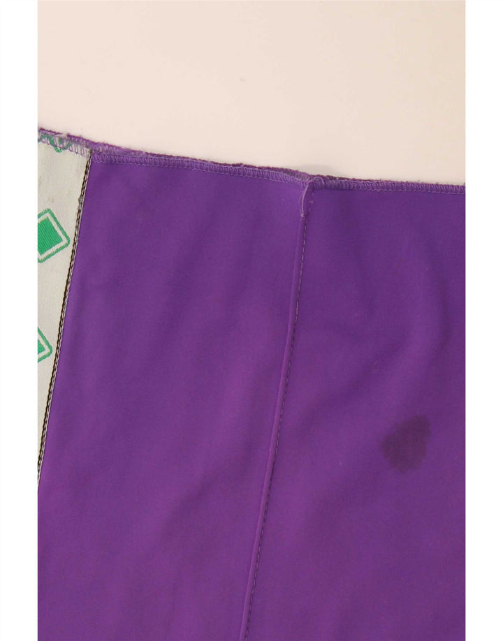 Vintage Mens Graphic Tracksuit Trousers Medium Purple Colourblock