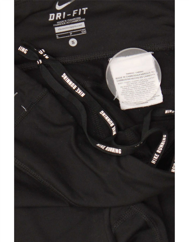 Nike Womens Dri Fit Leggings UK 10 Small Black Polyester