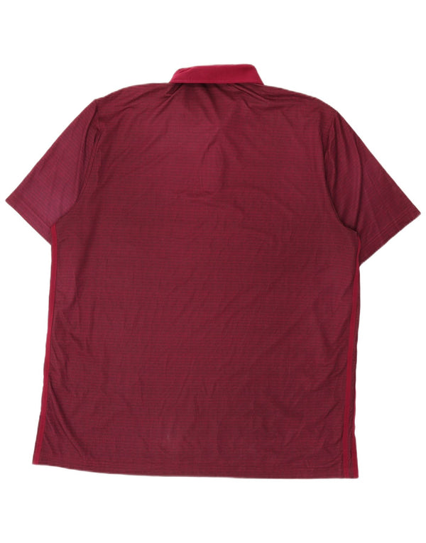 Camisa polo masculina Adidas XL Borgonha risca de giz poliéster