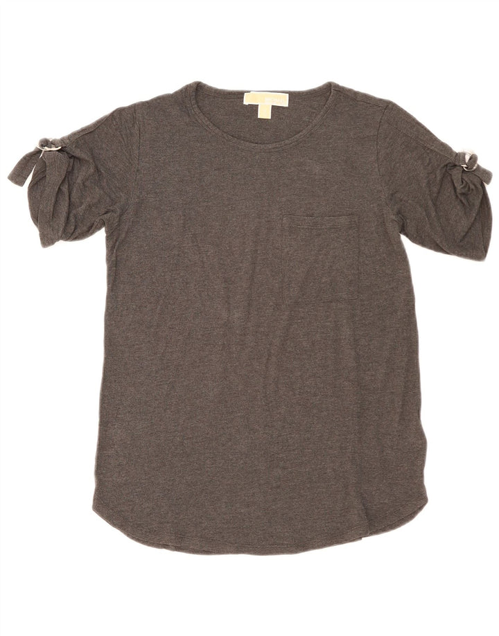 Michael Kors Womens T-Shirt Top UK 10 Small Grey Viscose