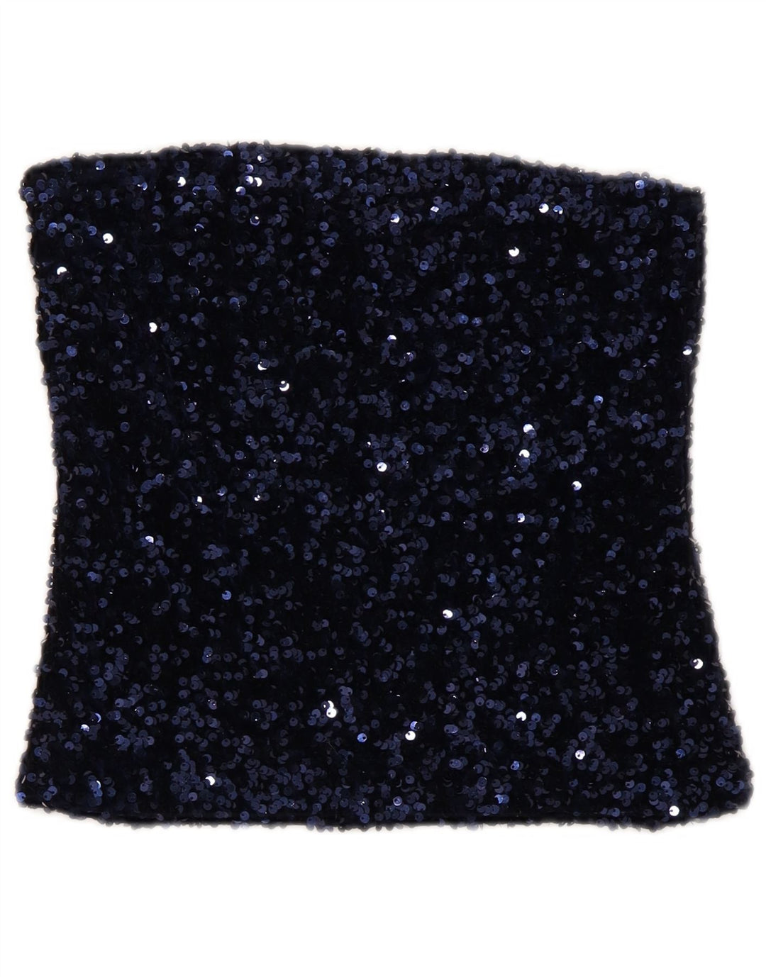 Etam Womens Crop Strapless Top 10 Small Navy Blue Polyester