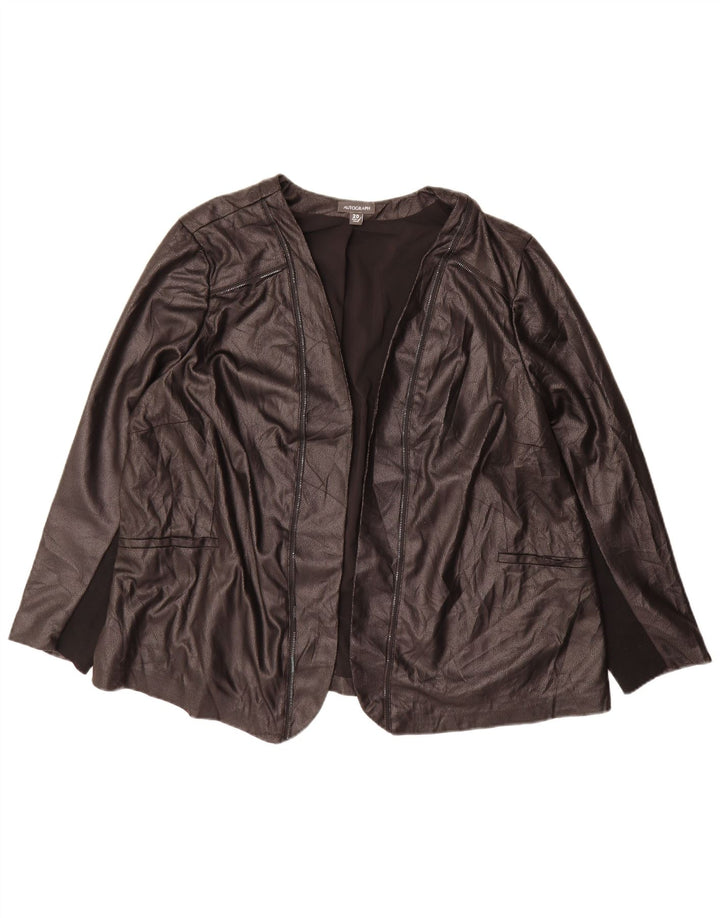 Marks & Spencer Womens Autograph Open Blazer Jacket UK 20 2XL Black