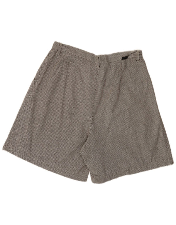 Lee Womens High Waist Pegged Casual Shorts W32 Large Grey Houndstooth