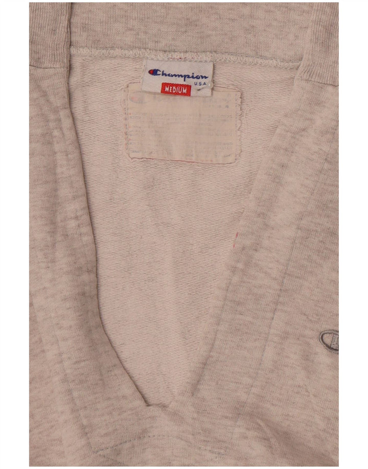 Champion Womens Loose Fit Sweatshirt Jumper UK 14 Medium Grey Flecked