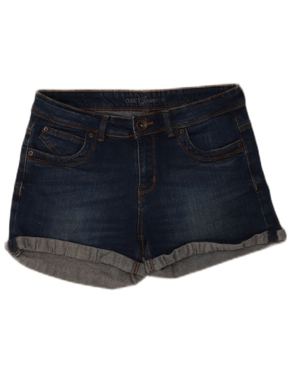 Oasis Short en jean pour femme UK 10 Small W28 Bleu marine Coton