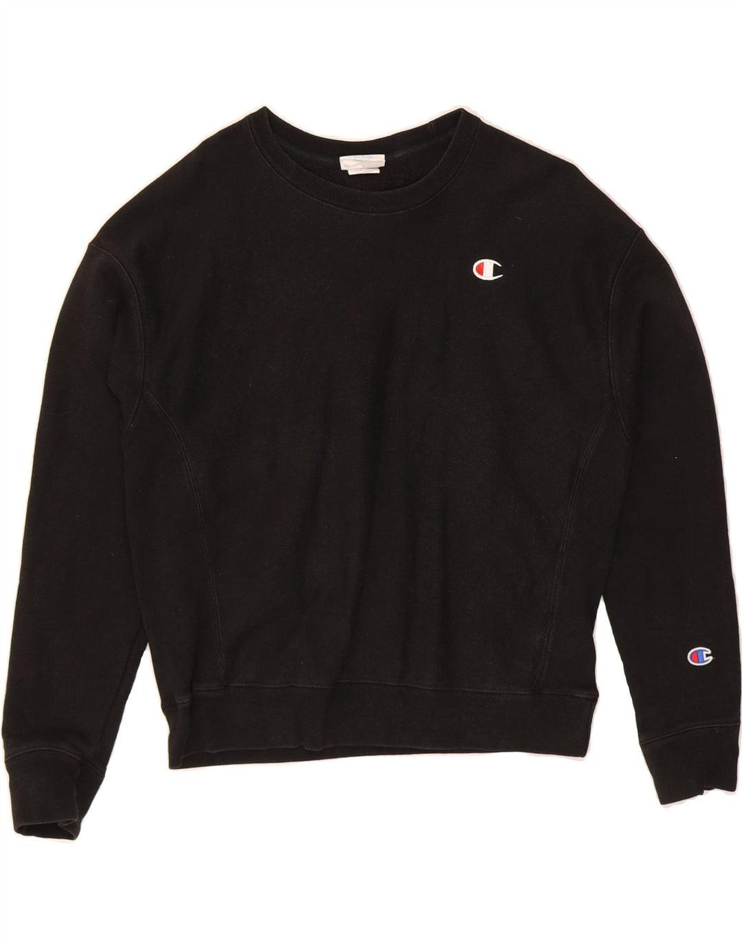 CHAMPION Womens Reverse Weave Sweatshirt Jumper UK 16 Large Black Cotton Vintage Champion and Second-Hand Champion from Messina Hembry 