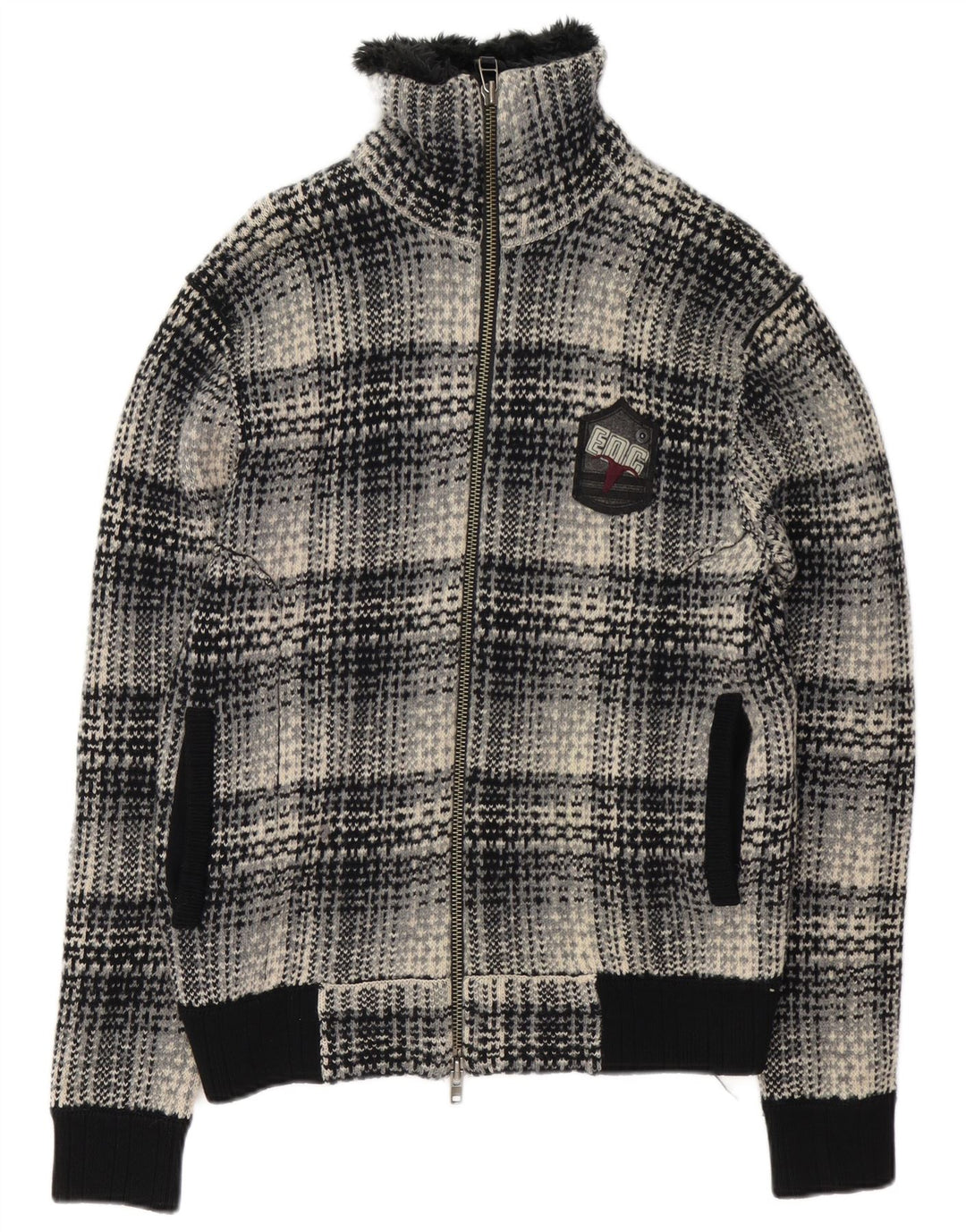 EDC Dame Cardigan Sweater UK 16 Stor sort ternet lammeuld