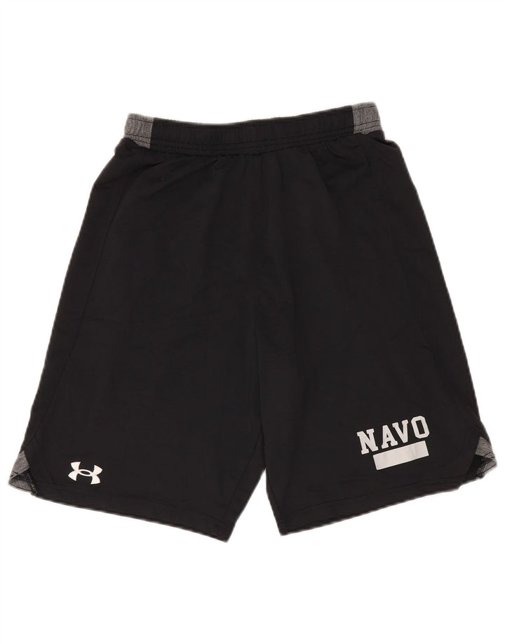 Under Armour Mens Graphic Sport Shorts Small Black Colourblock Polyester