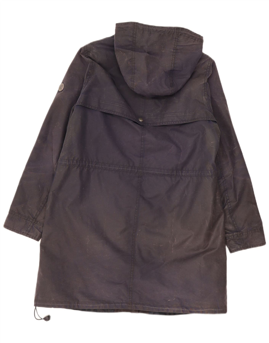 Giacca Parka cerata con cappuccio da donna Barbour UK 12 medio blu navy