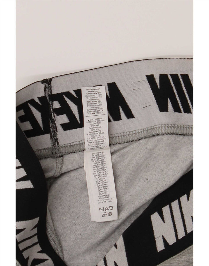 Nike Womens Graphic Leggings UK 12 Mittelgraue Colourblock-Baumwolle