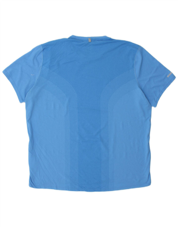 Nike Mens Dri Fit T-Shirt Top XL Blue Polyester