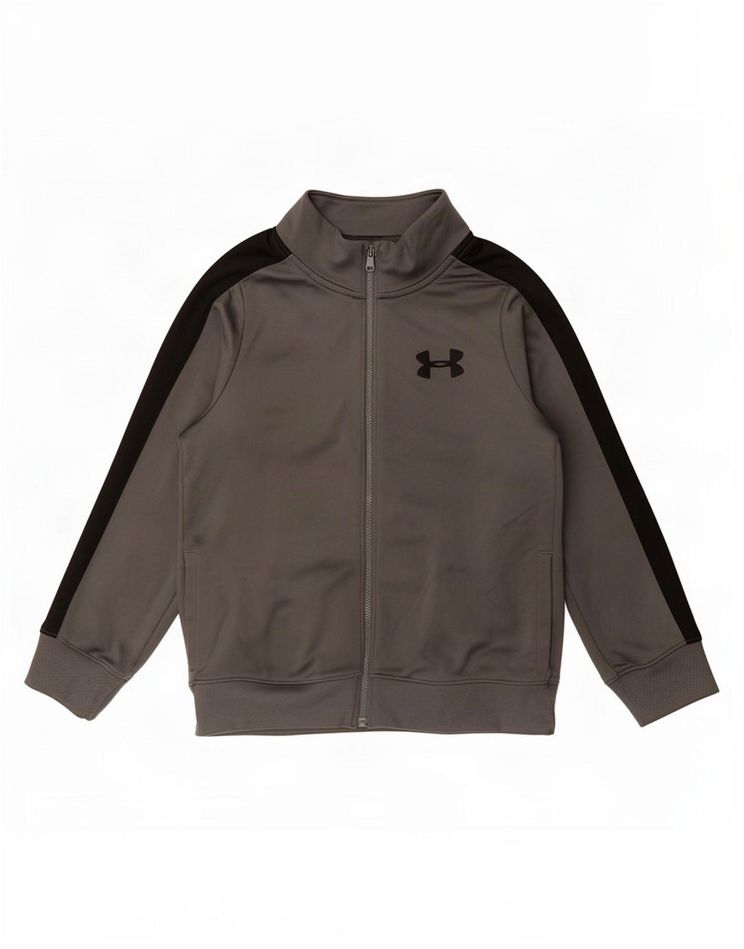Under Armour Boys Tracksuit Top Jacket 7-8 Years Small Grey Colourblock
