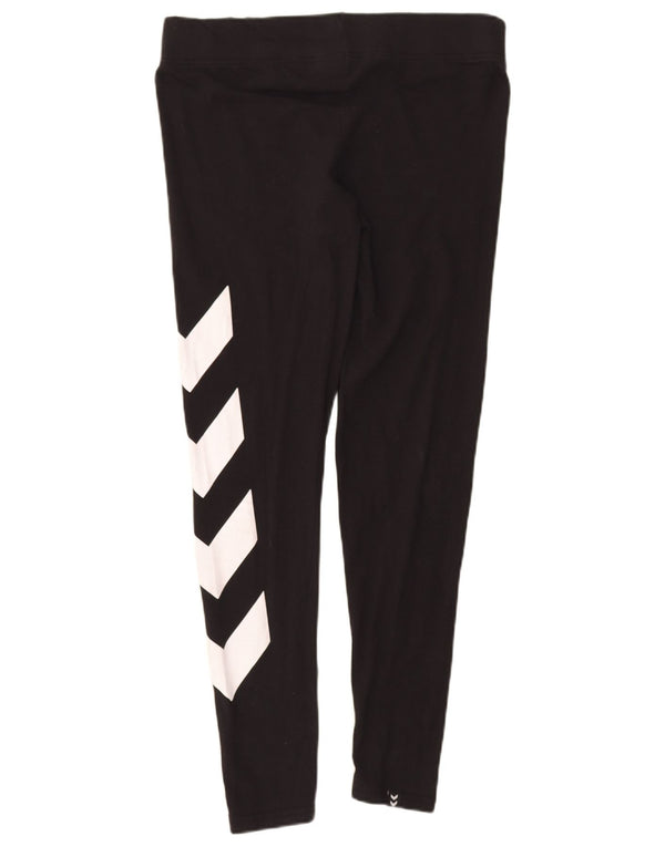 Leggings grafici da donna Hummel UK 14 grande cotone color block nero