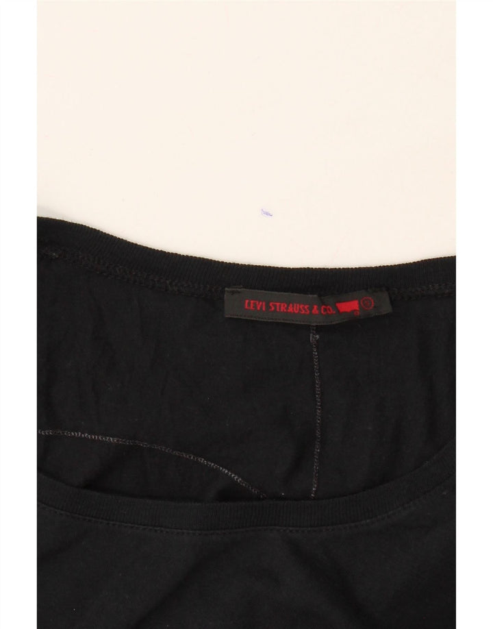 LEVI'S Womens Top Long Sleeve UK 10 Small Black Vintage Levi's and Second-Hand Levi's from Messina Hembry 