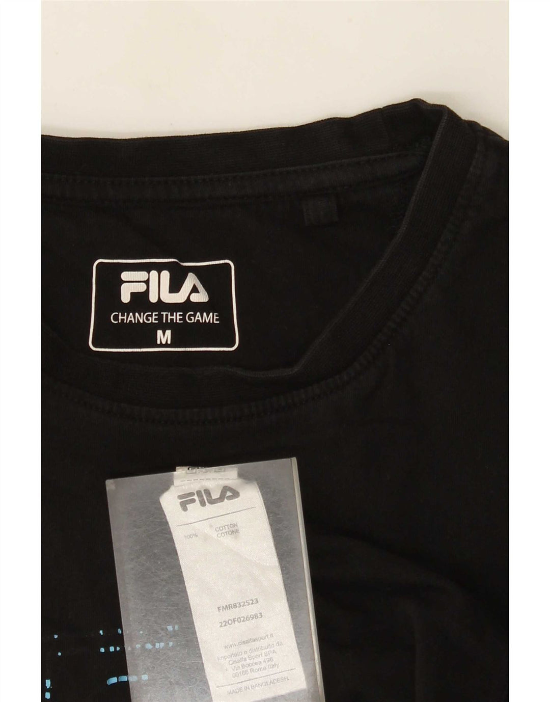 Fila férfi grafikus póló felső, közepes fekete pamut