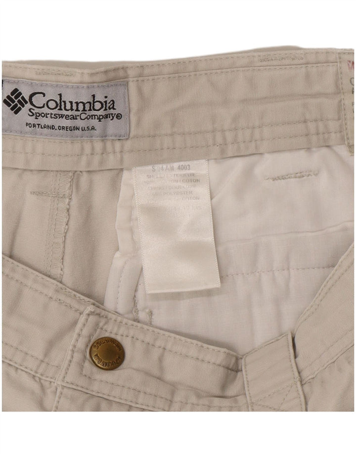 Columbia Mens Cargo Shorts W34 Large Beige Cotton