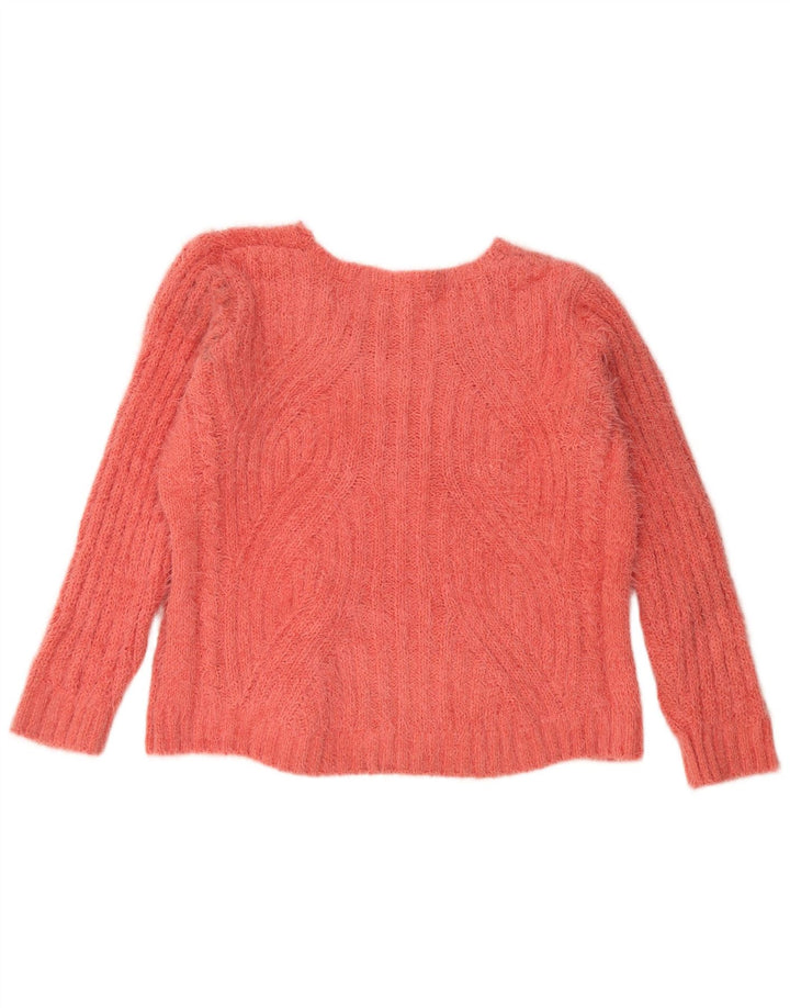 Marks & Spencer Dame V-hals sweater UK 18 XL Orange Polyester