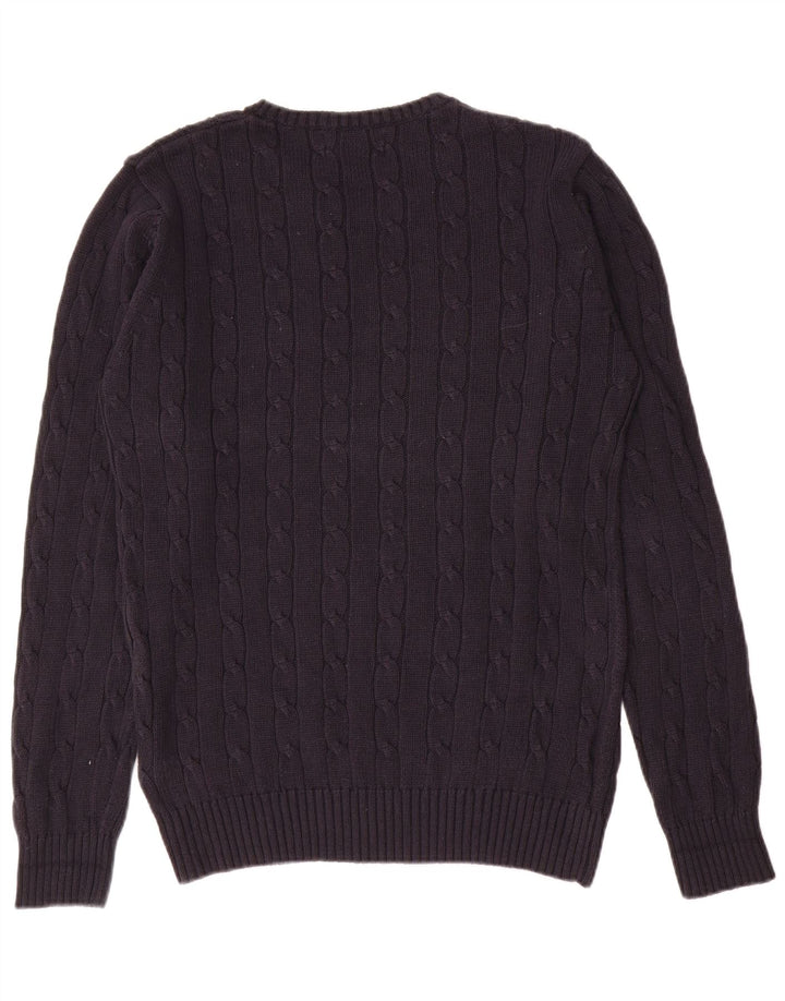 Marks & Spencer Mens Blue Harbour Crew Neck Jumper Sweater Small Navy Blue